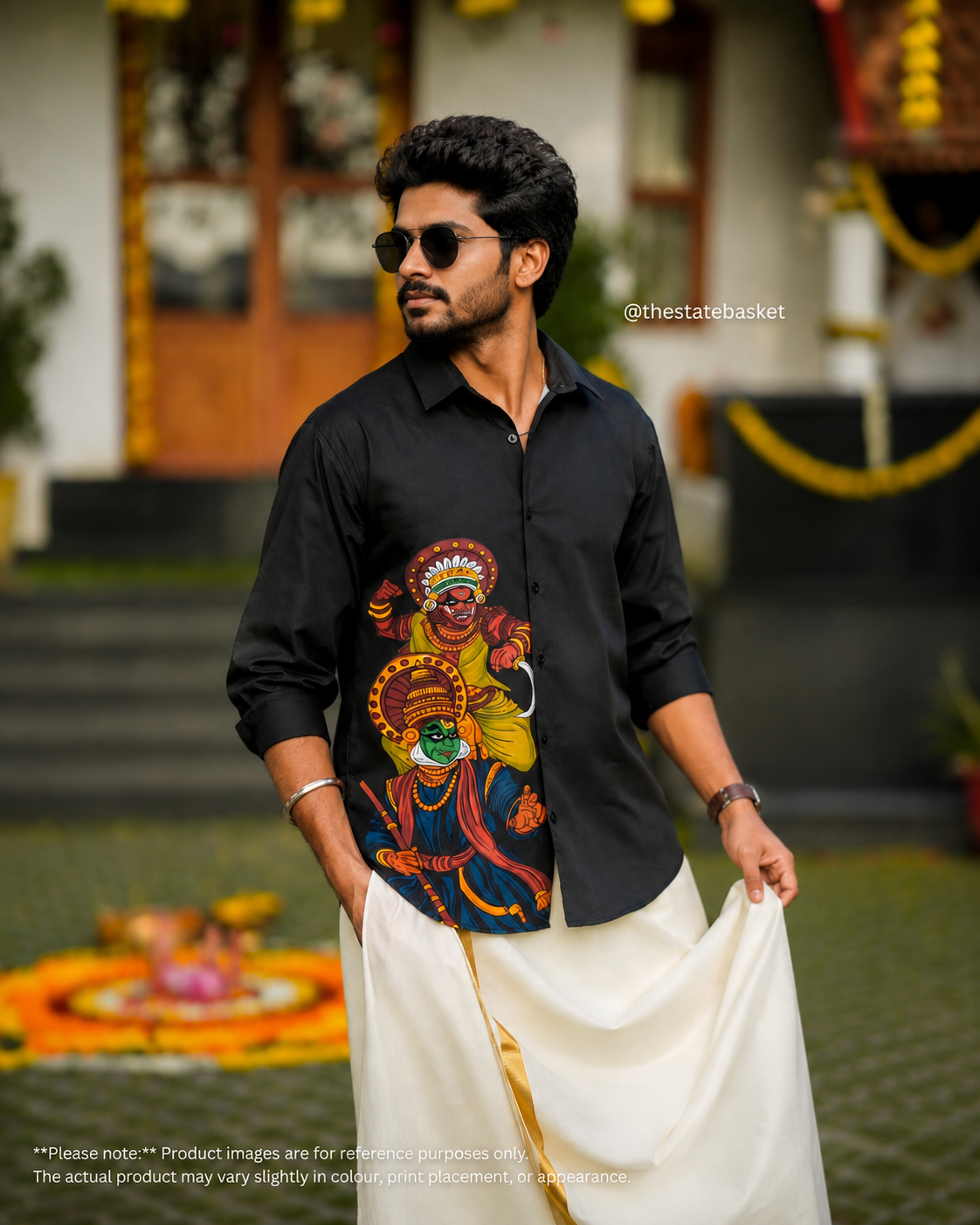 Kerala Theyyam Printed Black Shirt