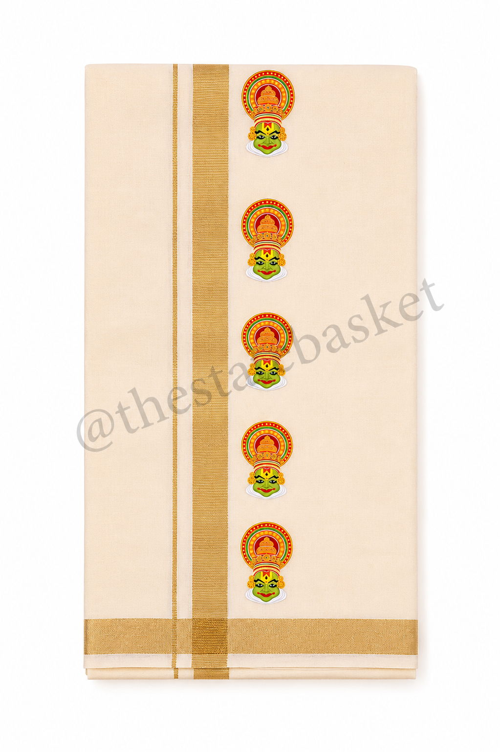 MCR Kathakali Cream Double Mundu