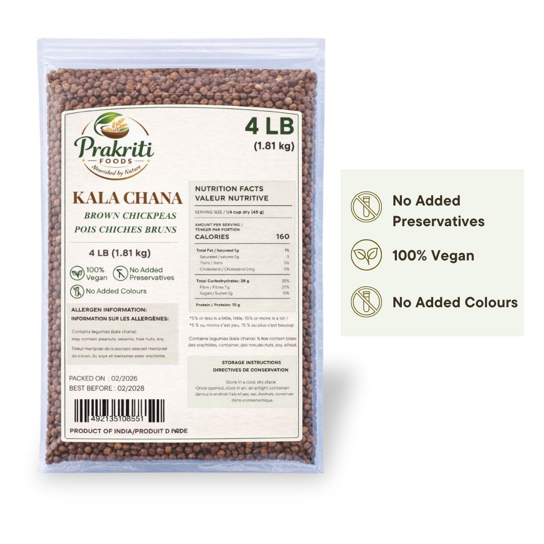 Prakriti Kala Chana (Brown Chickpeas) – 4 lb