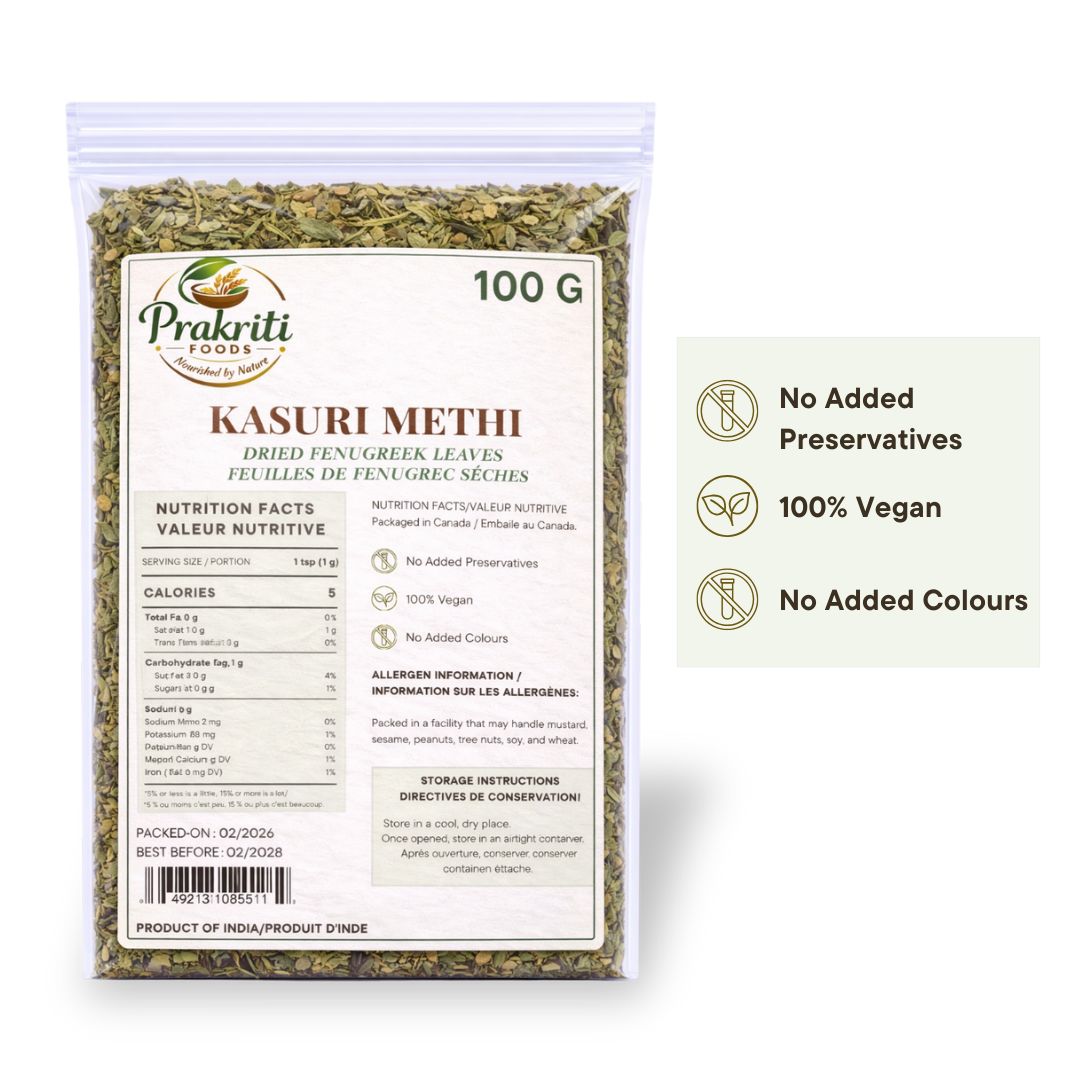 Prakriti Kasuri Methi ( Dried Fenugreek Leaves ) – 100 g