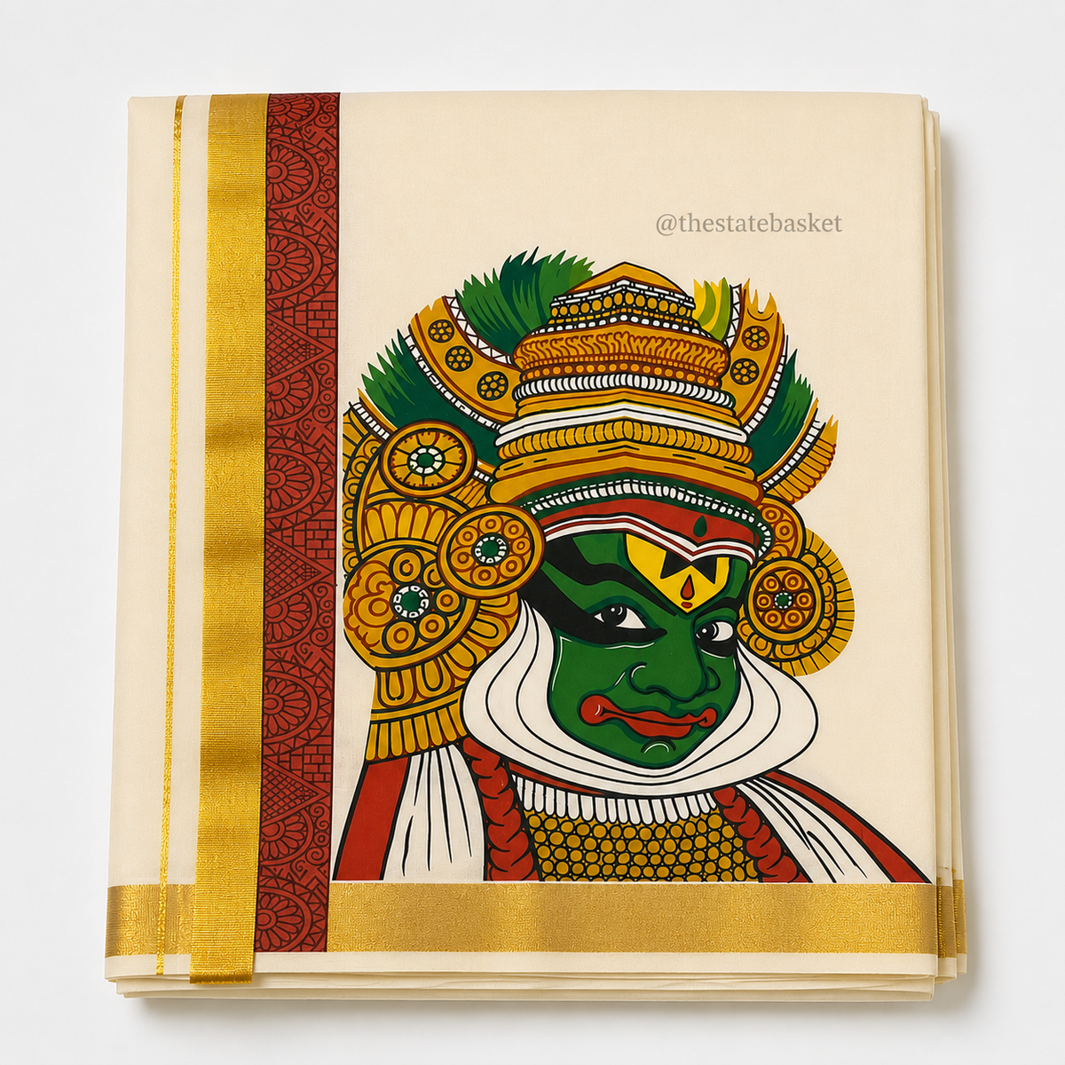 Kathakali Printed Kerala Double Mundu