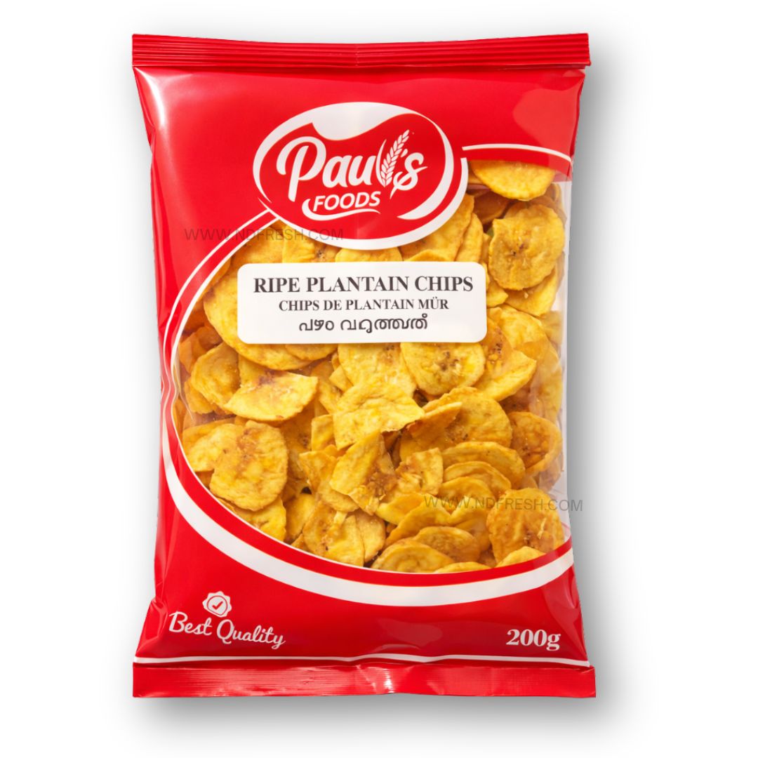 Paul’s Ripe Plantain Chips (Sweet Kerala Banana Chips) – 200 g