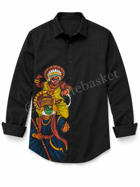 Kerala Theyyam Printed Black Shirt