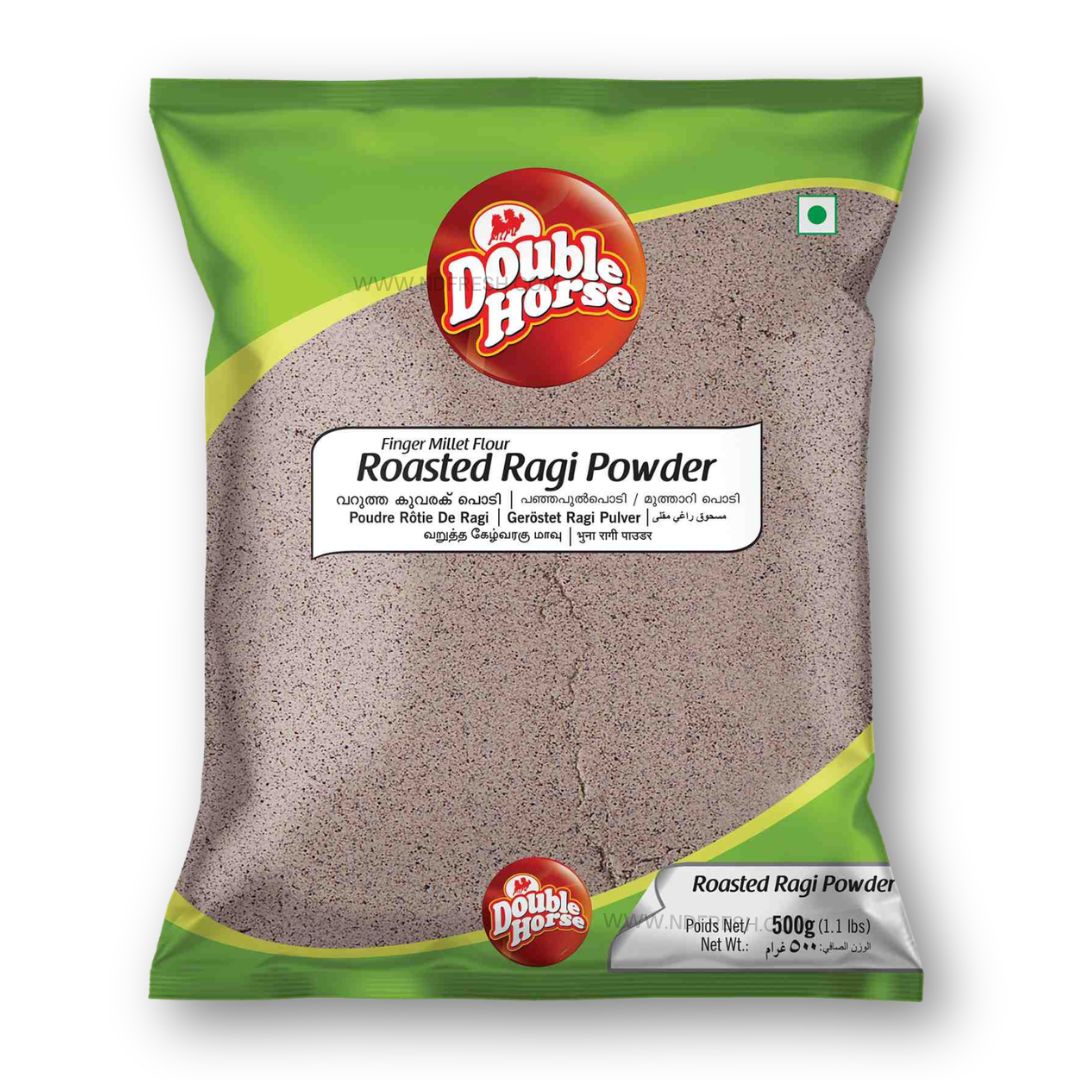 Double Horse Roasted Ragi Powder (Finger Millet Flour) – 500 g