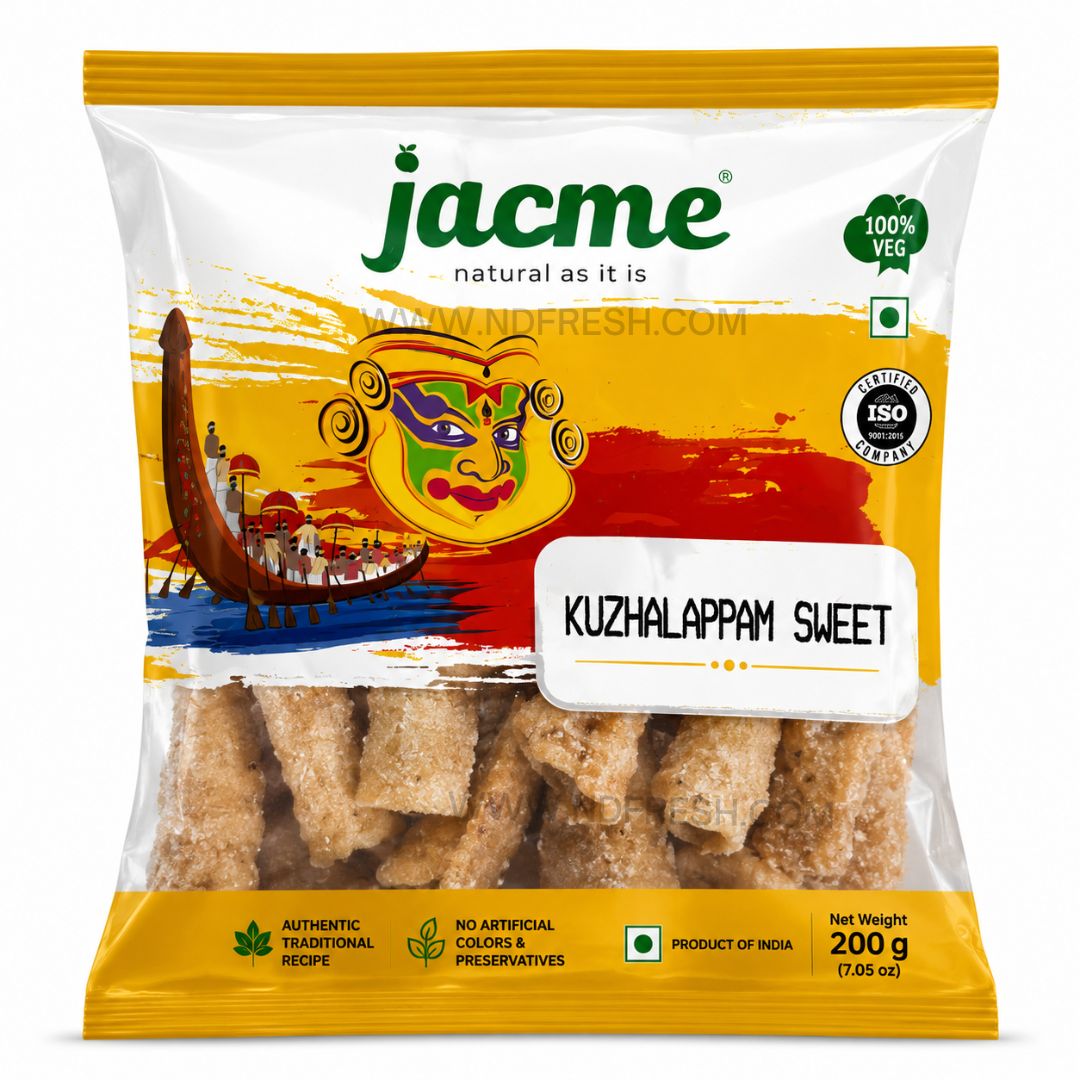 Jacme Kuzhalappam Sweet – 200 g | Sweet Rice Crunch Rolls
