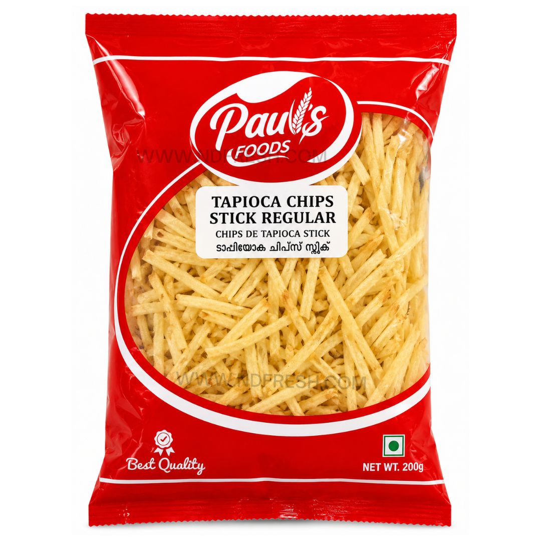 Paul's Tapioca Chips Stick Regular – 200 g | Crispy Cassava Sticks