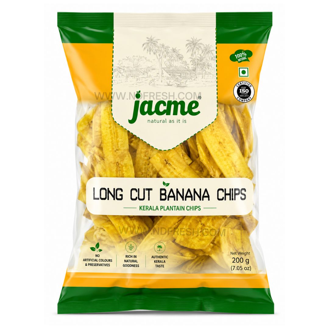 Jacme Banana Chips (Long Cut) – 200 g | Kerala Plantain Chips