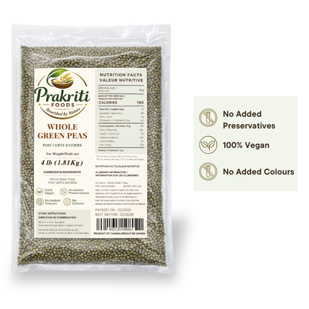 Prakriti Dried Green Peas – 4 lb