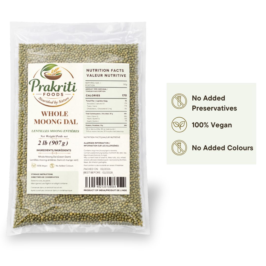 Prakriti Whole Moong Beans – 2 lb